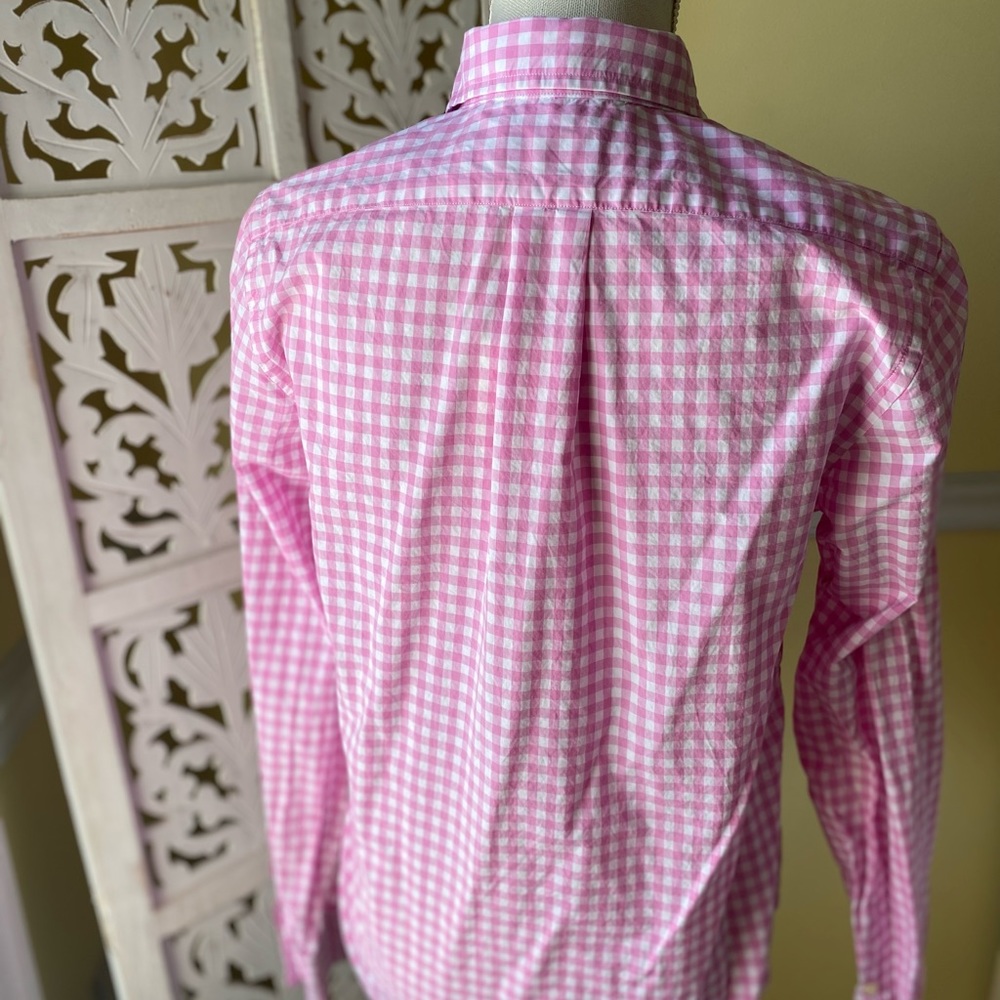Ralph Lauren Pink Gingham Button Down Shirt - Picture 5 of 13